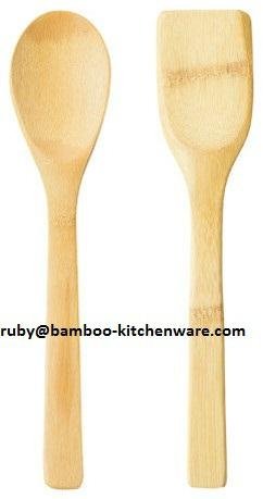 Bamboo Wooden Spoon and Spatula Utensil Set 