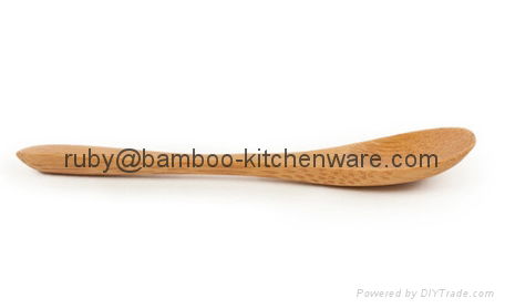 Kitchen Small Mini Wooden Bamboo Salt Long Spoon