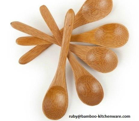 Promotion Factory Disposable Bamboo Wooden Amuse Serving Canddy Cutlery Spoon 4