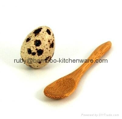 Disposable Stylish Pots Cones Bamboo Wooden Canape Mixing Coconut Spoon