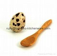 Disposable Stylish Pots Cones Bamboo Wooden Canape Mixing Coconut Spoon