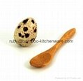Disposable Stylish Pots Cones Bamboo Wooden Canape Mixing Coconut Spoon 2