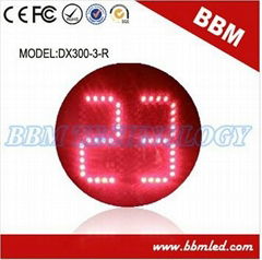 flashing digital countdown timer in