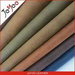 two tone colors pu fabric material for shoes