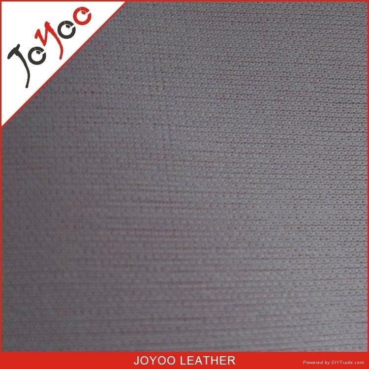 knitted fabric backing semi pu synthetic leather for car seat