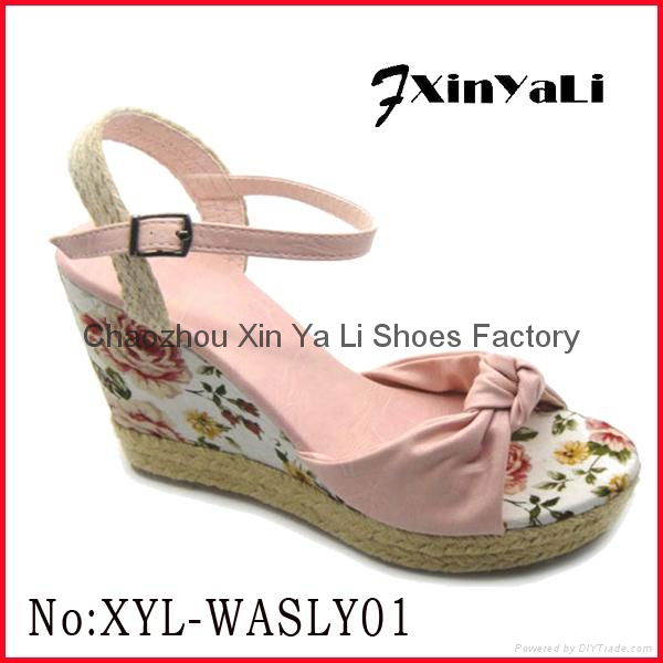 2015 Wedge Platform Comfortable ladies sandal shoes 2