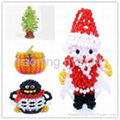 Halloween pumpkin decoration beaded doll handmade craft beaded pattern 1