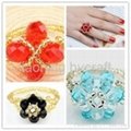 Sell elegant pretty handmade beaded finger ring jewlery 1