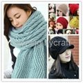 2015pretty hand knitted hat and scarf winter hat 