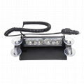 7" Windshield Dash Light 6 Led Strobe Warning Light Bar 18W 12V DC 2