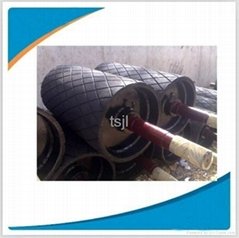 Cement diamond rubber coated conveyor transmission drum by manufacturer