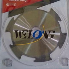 110mm x 6T x 2.4mm PCD saw blade cutting soft material