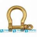 Solid Brass Bow Type Shackle 1