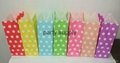 Standup Colorful Polka Dots Paper Bags Christmas Bag Open Top Gift Pack 1