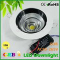 CE ROHS 5W7W 10W 12W 18W COB LED Recessed Downlight Kit Max 120lm per watt  3