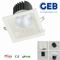 Square LED Recessed 8W 12W Downlight CE RoHS On Sale