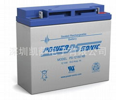 美国进口Power-Sonic PS-12180NB铅酸电池