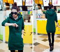 Fashion Women's Color Match Thicken Hoodie Outerwear 3