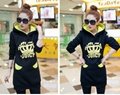 Fashion Women's Color Match Thicken Hoodie Outerwear 4
