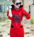 Fashion Women's Color Match Thicken Hoodie Outerwear 5