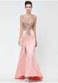 Women's Embroider Split Fish-tail Floor-length Evening Party Dress  4