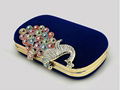 Luxury Women's Peacock Rhinestone Clutch Evening Bag 1