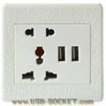 Universal Wall Socket with USB Charger