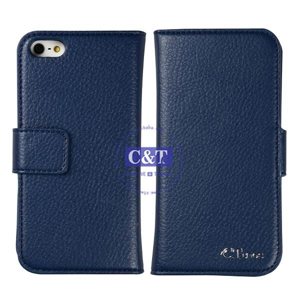 Popular universal removable pure color leather cover for iphone 5 2