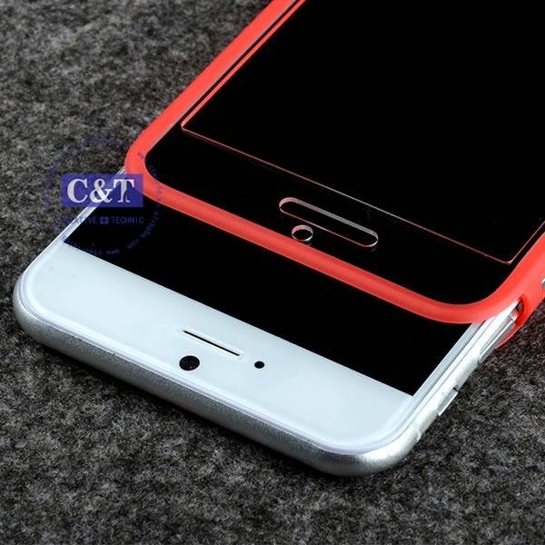 flexible tpu bumper hard back clear pc cover case for iphone6 4