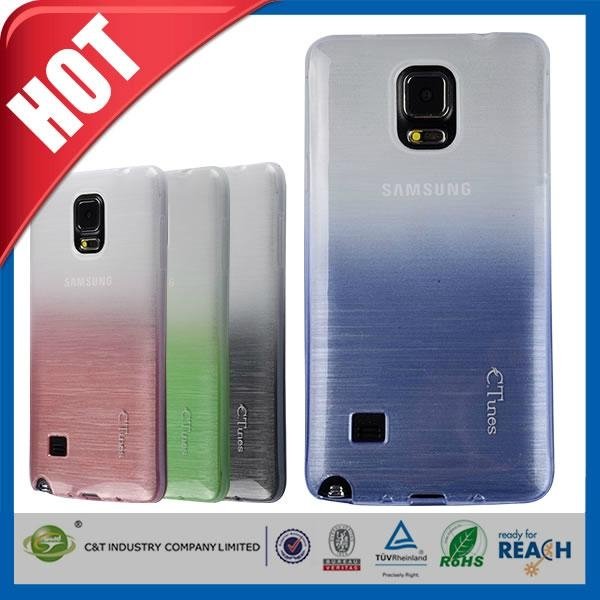 Mobile phone accessory soft gel back tpu slim case for galaxy note 4