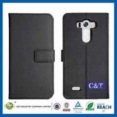 C&T Good qaulity cell phone cover for lg g3, soft leather case for lg g3