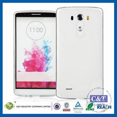 C&T simple design good quality clear soft tpu for lg g3 case