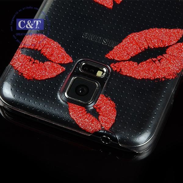 C&T lips clarity pc case china phone cover for galaxy s5 4
