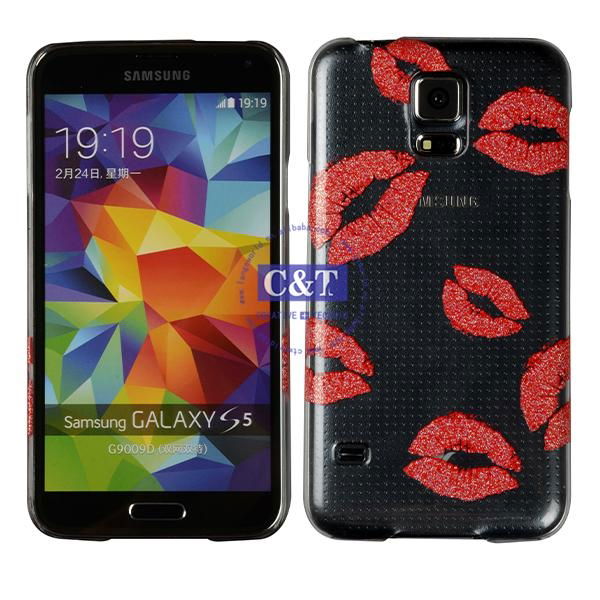 C&T lips clarity pc case china phone cover for galaxy s5 5