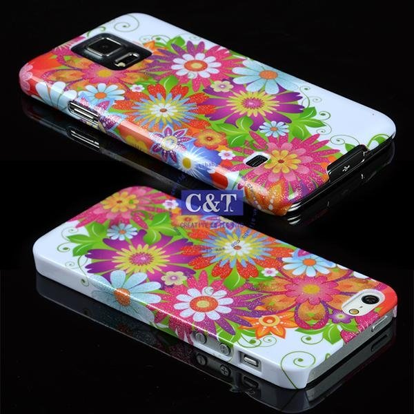 C&T New Hot Selling flower case for samsung s5 2