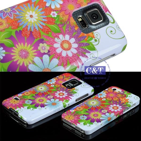 C&T New Hot Selling flower case for samsung s5 4