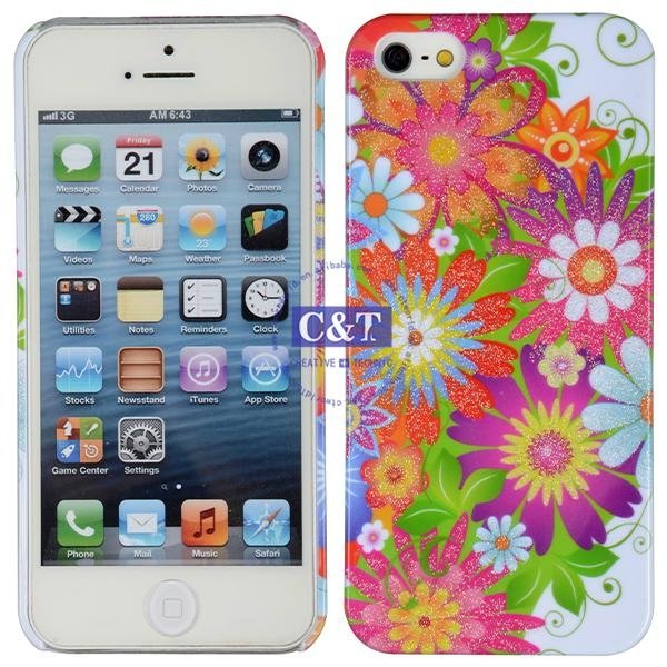 C&T New Hot Selling flower case for samsung s5 5