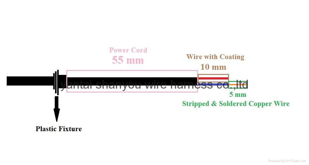 100% pure copper VDE power cord 3