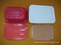 disposable rectangle black plastic microwave food container