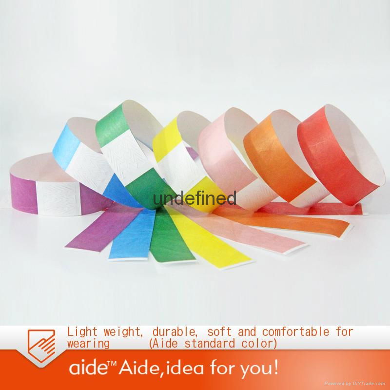 Colorful tyvek wristbands for event 