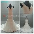 sweetheart lace appliques with train long chiffon wedding dresses