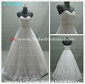 2014 new design ball gowns beaded waistline lace wedding dresses 1