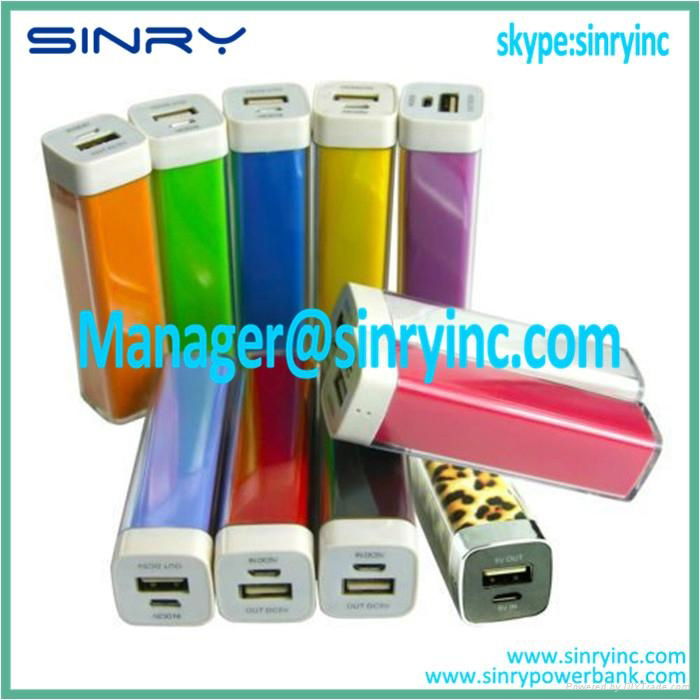 Portable Lipstick 2600mAh Power Bank for Mobile phones PB12 2