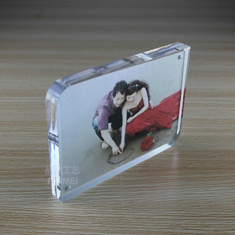 High-grade transparent acrylic magnet arc Angle of 7 inch frame 4