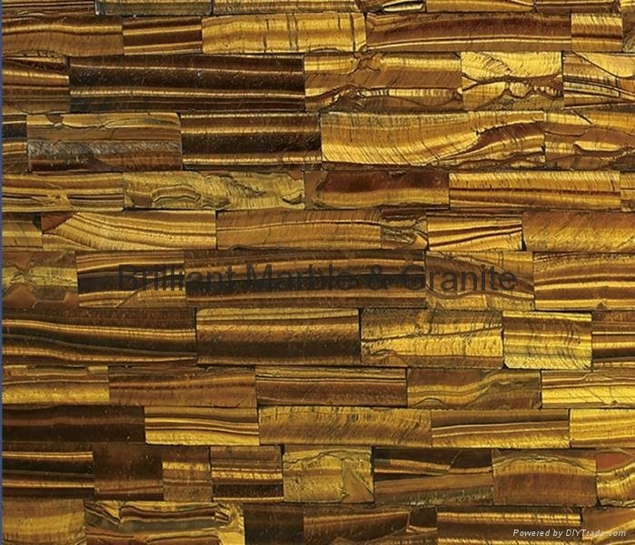 Natural yellow tiger's eye stone (straight spelling) slab 
