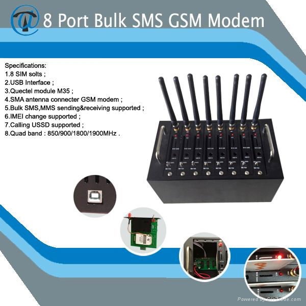 M35 module gsm gprs modem 8 port with voice calling facility