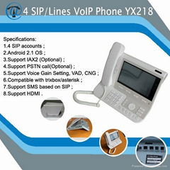 YX218 flip phone for next generation smart video telephone ip phone