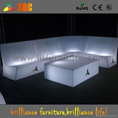 Plastic lit sofa sets with 16 colors