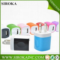 wholesale  usb travel charger with AC 110v chargers for iphone Android