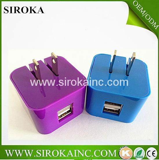 wholesale  usb travel charger with AC 110v chargers for iphone Android 2